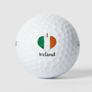 Balles De Golf I Heart Ireland Tricolor Drapeau irlandais