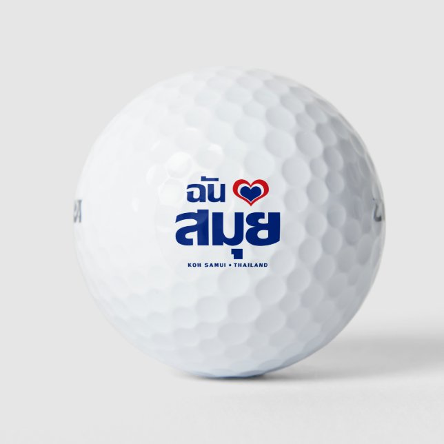Balles De Golf I Heart (J'aime) Koh Samui (Thaïlande) (Devant)