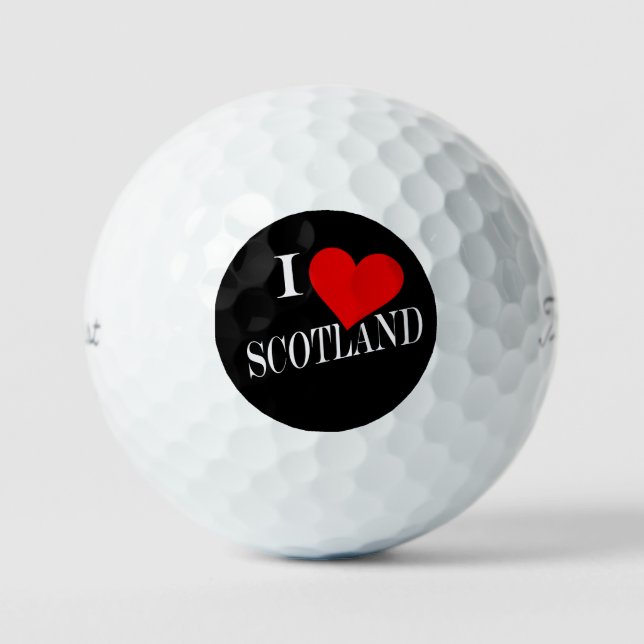 Balles De Golf I Heart Scotland poids tpv1 gbcnt (Recto)