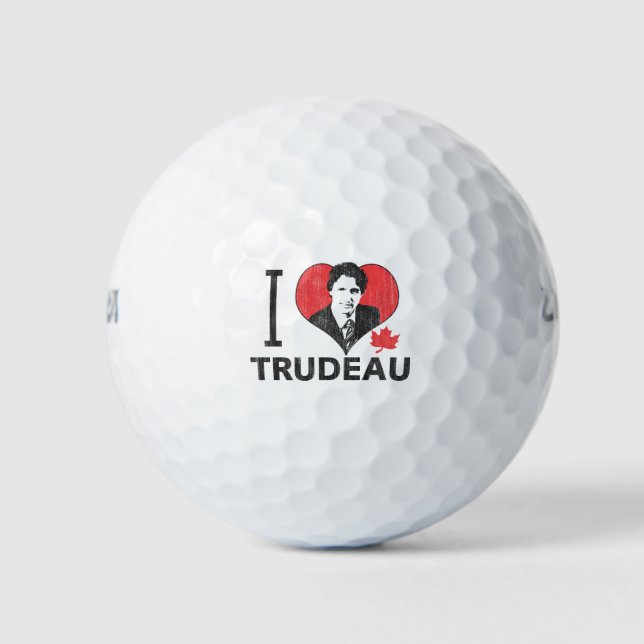 Balles De Golf I Heart Trudeau (Devant)