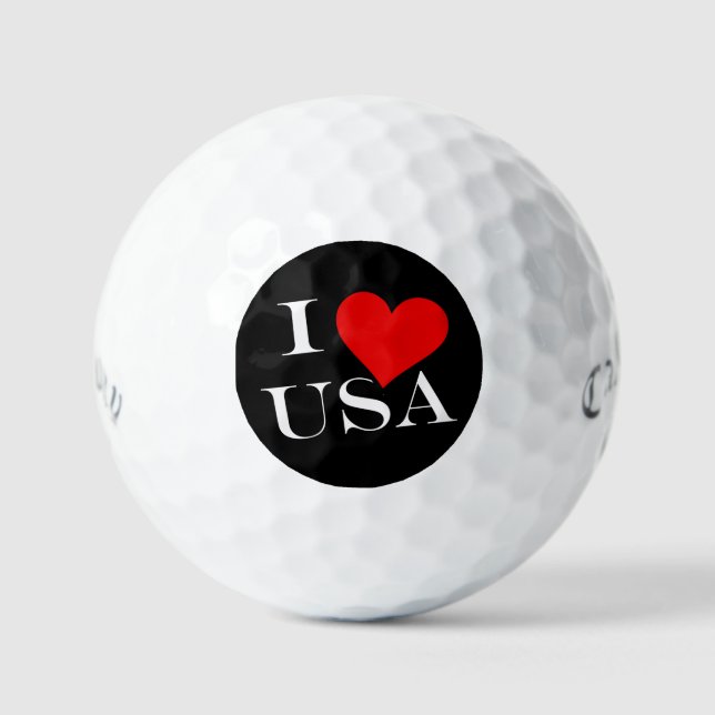 Balles De Golf I Heart USA en poids css gbcnt (Recto)