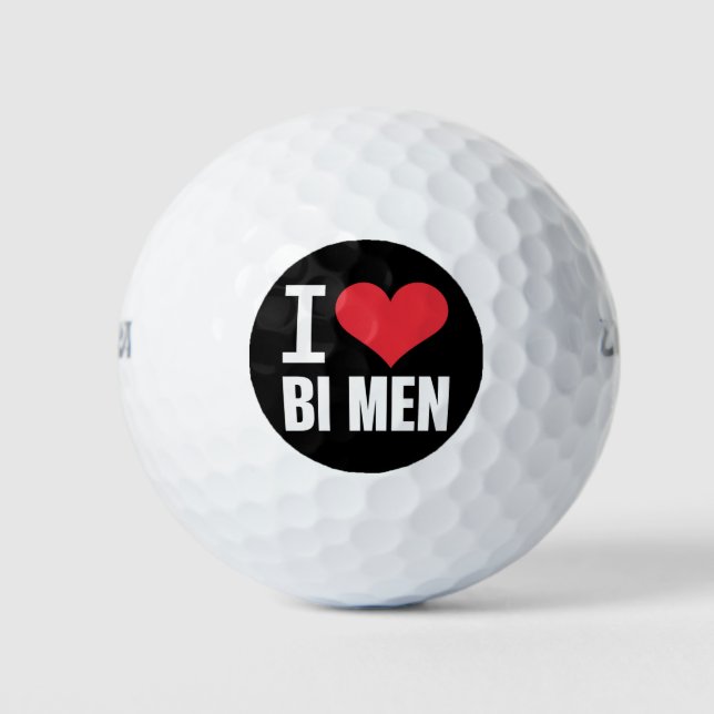 Balles De Golf I Love Bi Me Bisexual Men Bi Pride Bisexual Pride (Devant)