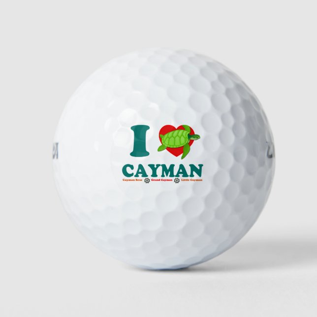 Balles De Golf I Love Cayman (Devant)