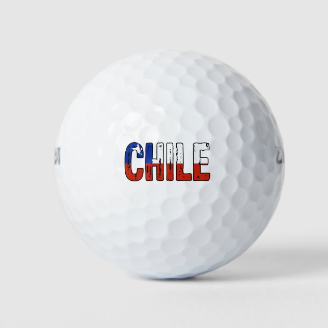 Balles De Golf I love Chile (Devant)