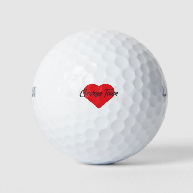 Balles De Golf I Love George Town - Cayman Islands (Devant)