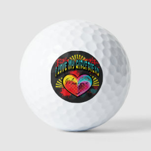 Balles De Golf I Love My Girlfriend Graffiti Nom personnalisé