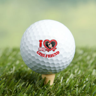 Balles De Golf I Love My Girlfriend Photo Texte personnalisé
