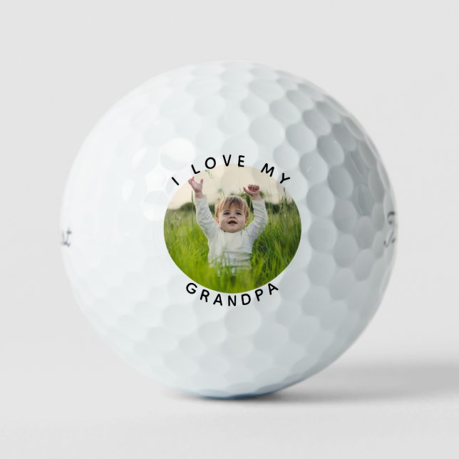 Balles De Golf I love My Grandpa Grandchild Photo Titleist (Recto)