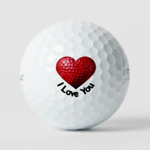 Balles De Golf I Love You Valentine's Day Golf Balls