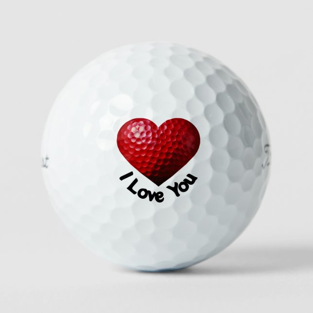 Balles De Golf I Love You Valentine's Day Golf Balls (Recto)
