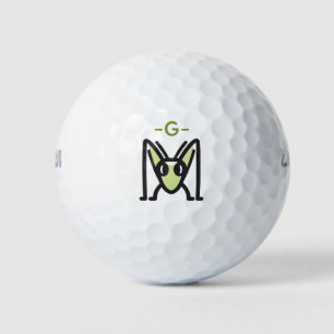 Balles De Golf Icône de sauterelle Edgy Monogramme Vue frontale