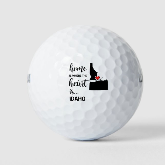 Balles De Golf Idaho Home est le coeur (Devant)