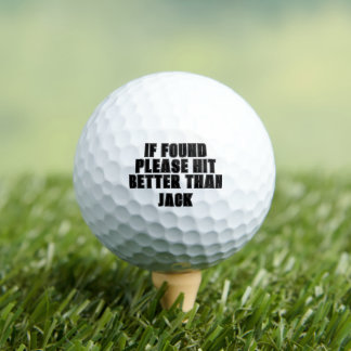 Balles De Golf If Found Please Hit Personalized Funny Golf Gift