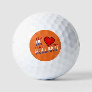 Balles De Golf Ik Heart Holland superpose sur ou be6 gbcnt