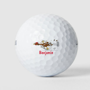 Balles De Golf Illustration amusante de poulet cool