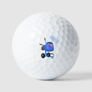 Balles De Golf Illustration amusante du mélangeur de ciment bleu