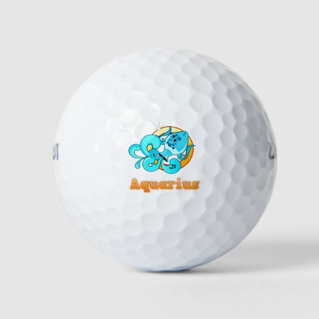 Balles De Golf Illustration Aquarius (Devant)