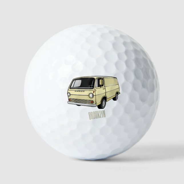 Balles De Golf Illustration classique de van (Recto)
