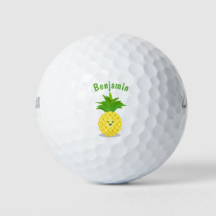 Balles De Golf Illustration d'ananas mignon