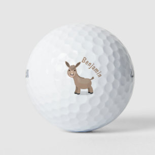 Balles De Golf Illustration d'âne miniature joyeux
