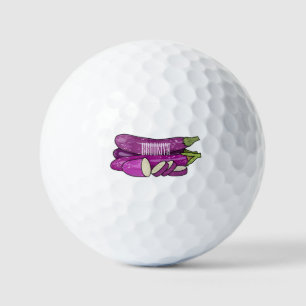 Balles De Golf Illustration d'aubergine