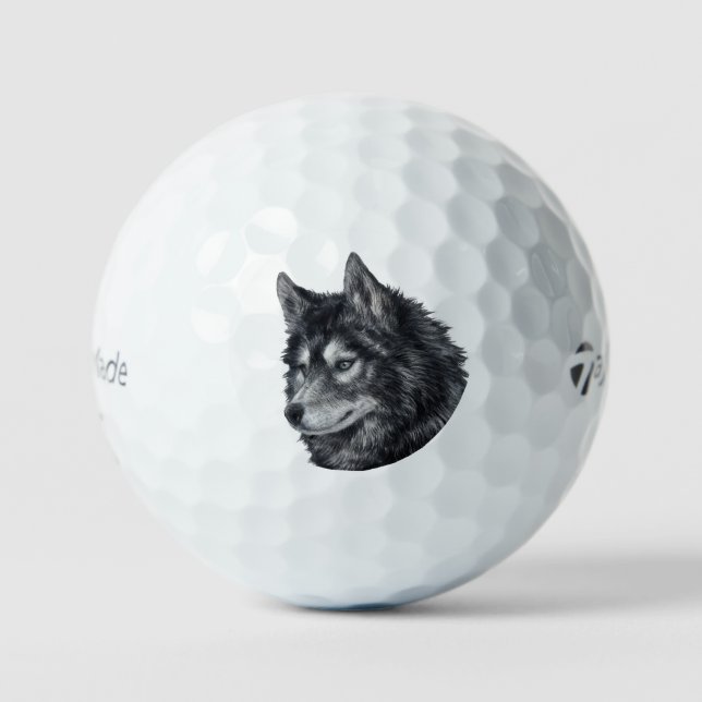Balles De Golf Illustration de Balto Dog (Recto)