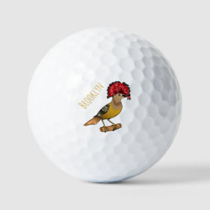 Balles De Golf illustration de bande dessinée d'oiseau moucheroll