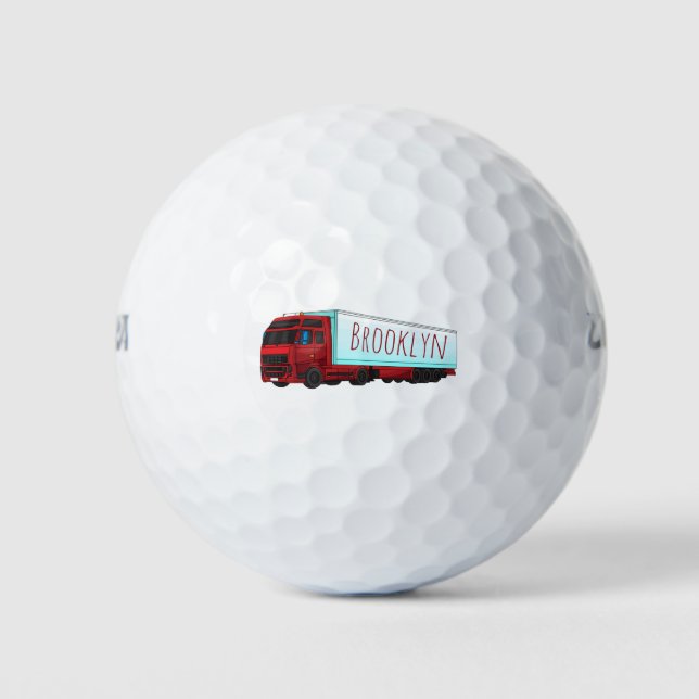 Balles De Golf Illustration de camion roumain (Devant)