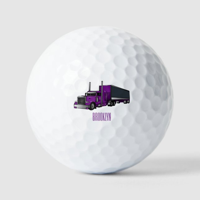 Balles De Golf Illustration de camion semi-remorque (Recto)