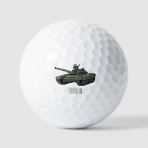 Balles De Golf Illustration de caricature de réservoir