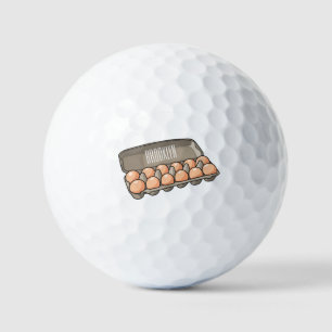 Balles De Golf Illustration de carton d'oeufs