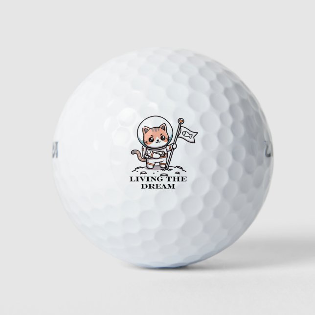 Balles De Golf Illustration de chat pour vivre le rêve Design d'a (Devant)