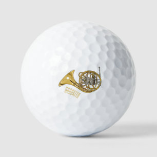Balles De Golf Illustration de corne française