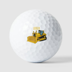 Balles De Golf Illustration de dessin animé Bulldozer