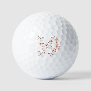 Balles De Golf Illustration de dessin animé de papillon à ailes d