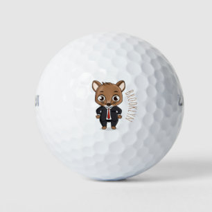 Balles De Golf Illustration de dessin animé de rat mignon