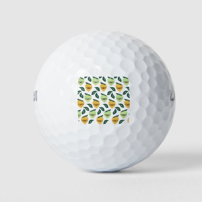 Balles De Golf Illustration de dessin de citron et citron vert (Devant)