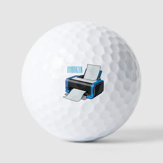 Balles De Golf Illustration de dessin d'imprimante (Recto)