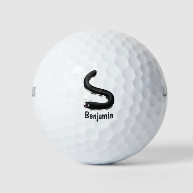 Balles De Golf Illustration de dessin mignon millipede (Devant)