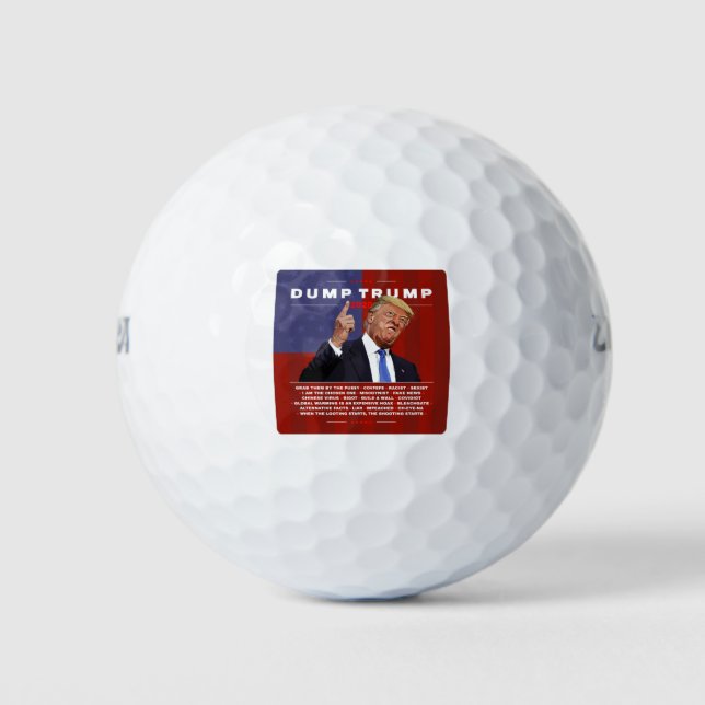 Balles De Golf Illustration de Dump Trump 2020 (Devant)