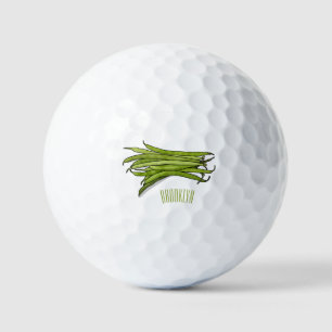 Balles De Golf Illustration de haricots verts