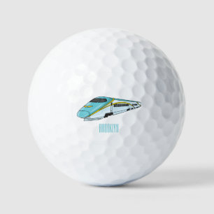 Balles De Golf Illustration de la bande dessinée d'un train à bal