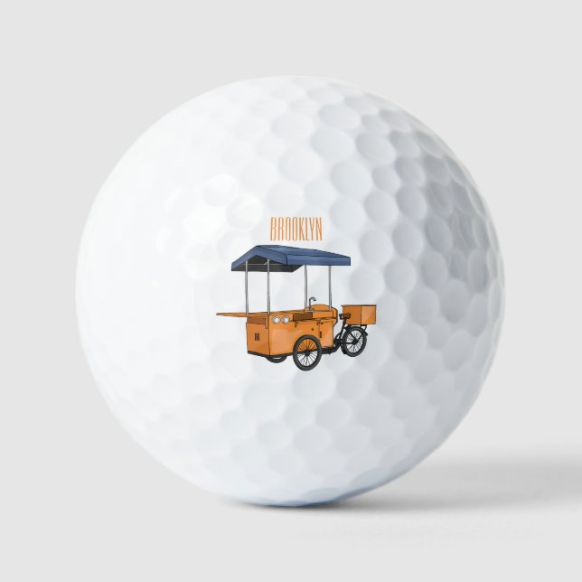 Balles De Golf Illustration de la carotte de vélo (Recto)