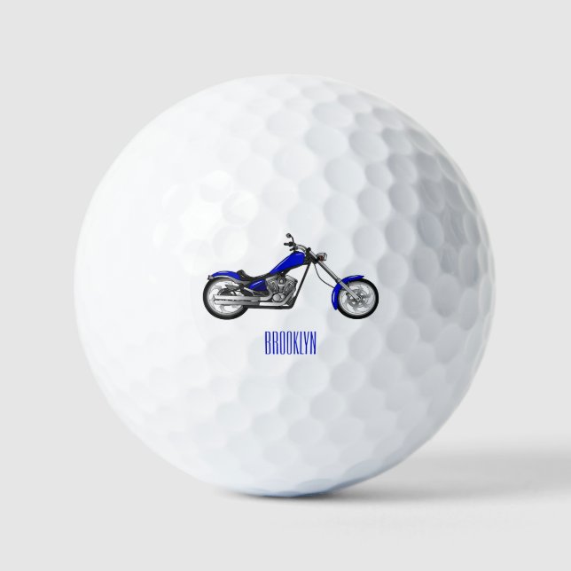 Balles De Golf Illustration de la moto à hélico (Recto)