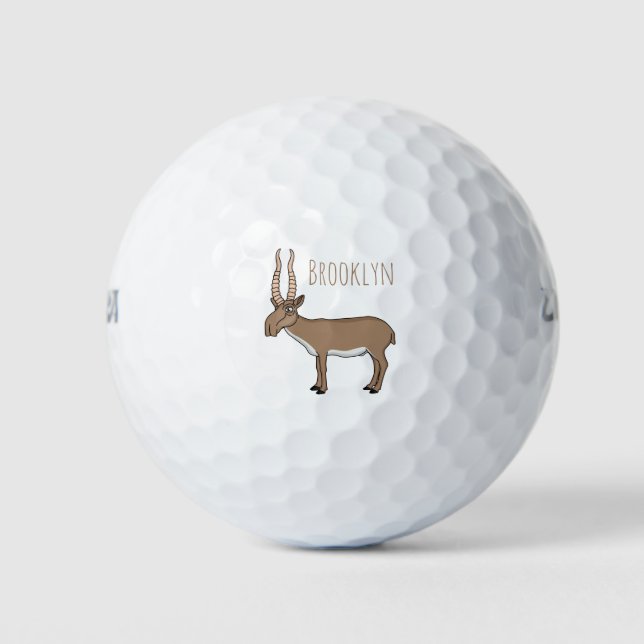 Balles De Golf Illustration de l'antilope de Saiga (Devant)
