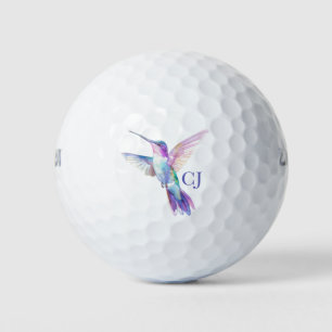 Balles De Golf Illustration de l'aquarelle de colibri Balls de go
