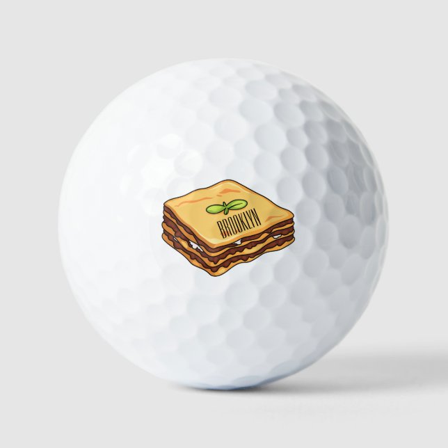 Balles De Golf Illustration de Lasagna (Recto)