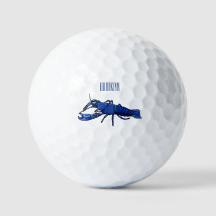 Balles De Golf Illustration de l'écrevisse marron bleu
