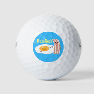 Balles De Golf Illustration de l'oeuf de Cute kawaii et du bacon