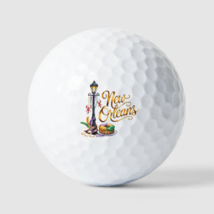 Balles De Golf Illustration de Mardi Gras à La Nouvelle-Orléans